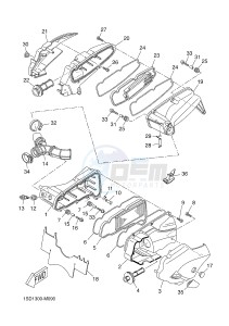 YPR400RA XMAX 400 ABS EVOLIS 400 ABS (1SDG) drawing INTAKE 2