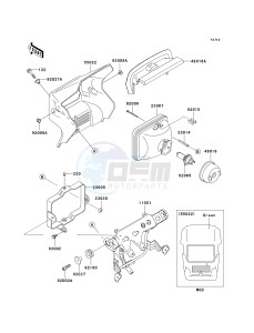 KL 250 G [SUPER SHERPA] (G9F) G9F drawing HEADLIGHT-- S- -