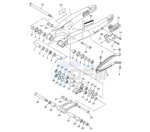 YZ F 450 drawing REAR ARM