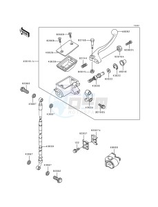 KX 100 B [KX100] (B5-B7) [KX100] drawing FRONT MASTER CYLINDER-- KX100-B5_B6- -