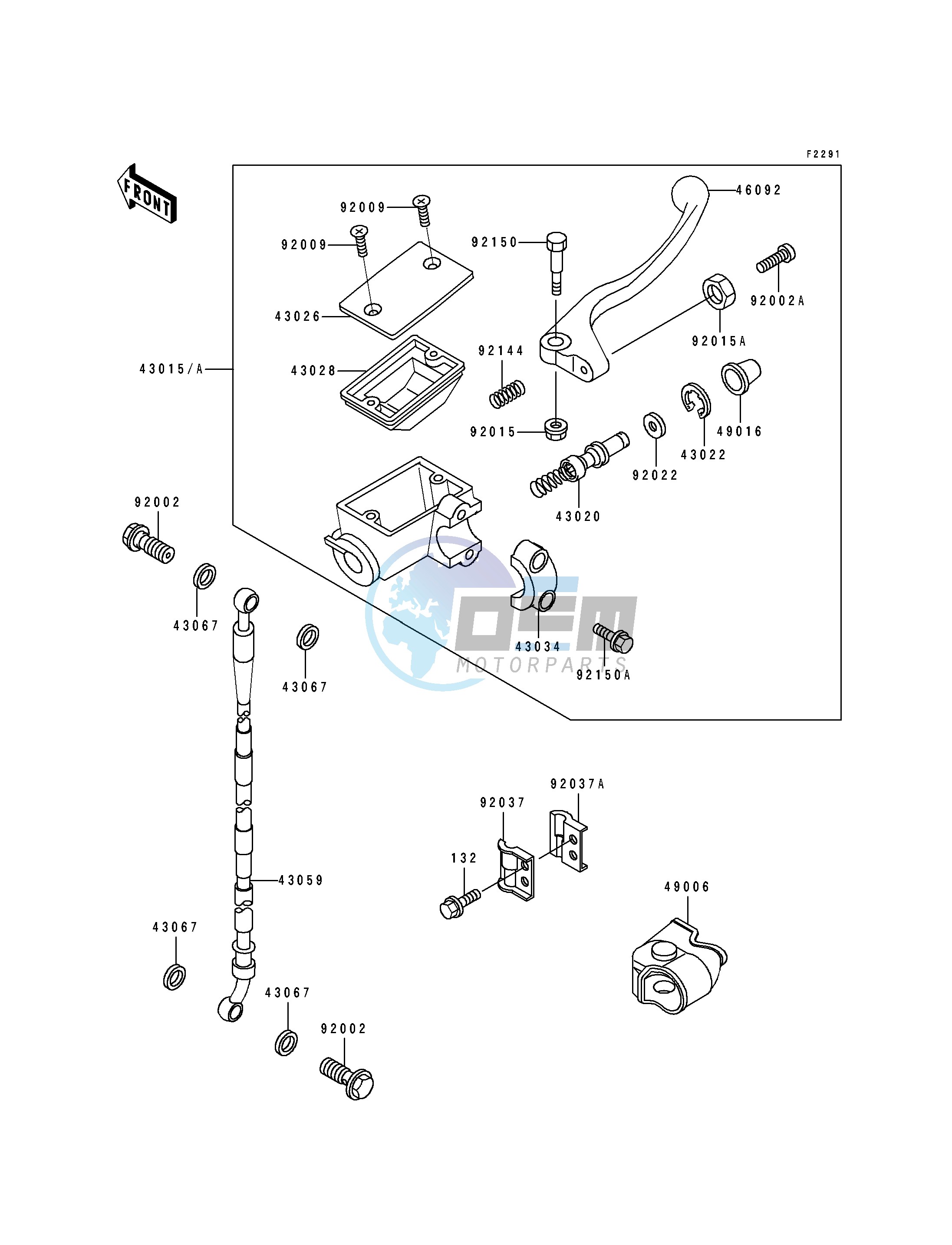 FRONT MASTER CYLINDER-- KX100-B5_B6- -