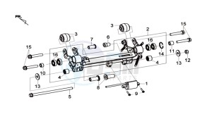 MAXSYM 600I ABS drawing MOTOR SUSPENSION