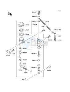 ZZR600 ZX600E6F GB XX (EU ME A(FRICA) drawing Rear Master Cylinder