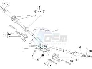 GTV 250 ie USA drawing Handlebars - Master cil