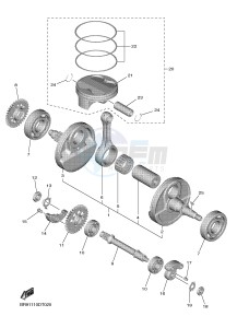 YZ450F (BR92) drawing CRANKSHAFT & PISTON