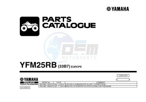 YFM250R RAPTOR 250 (33B7) drawing .1-Front-Page