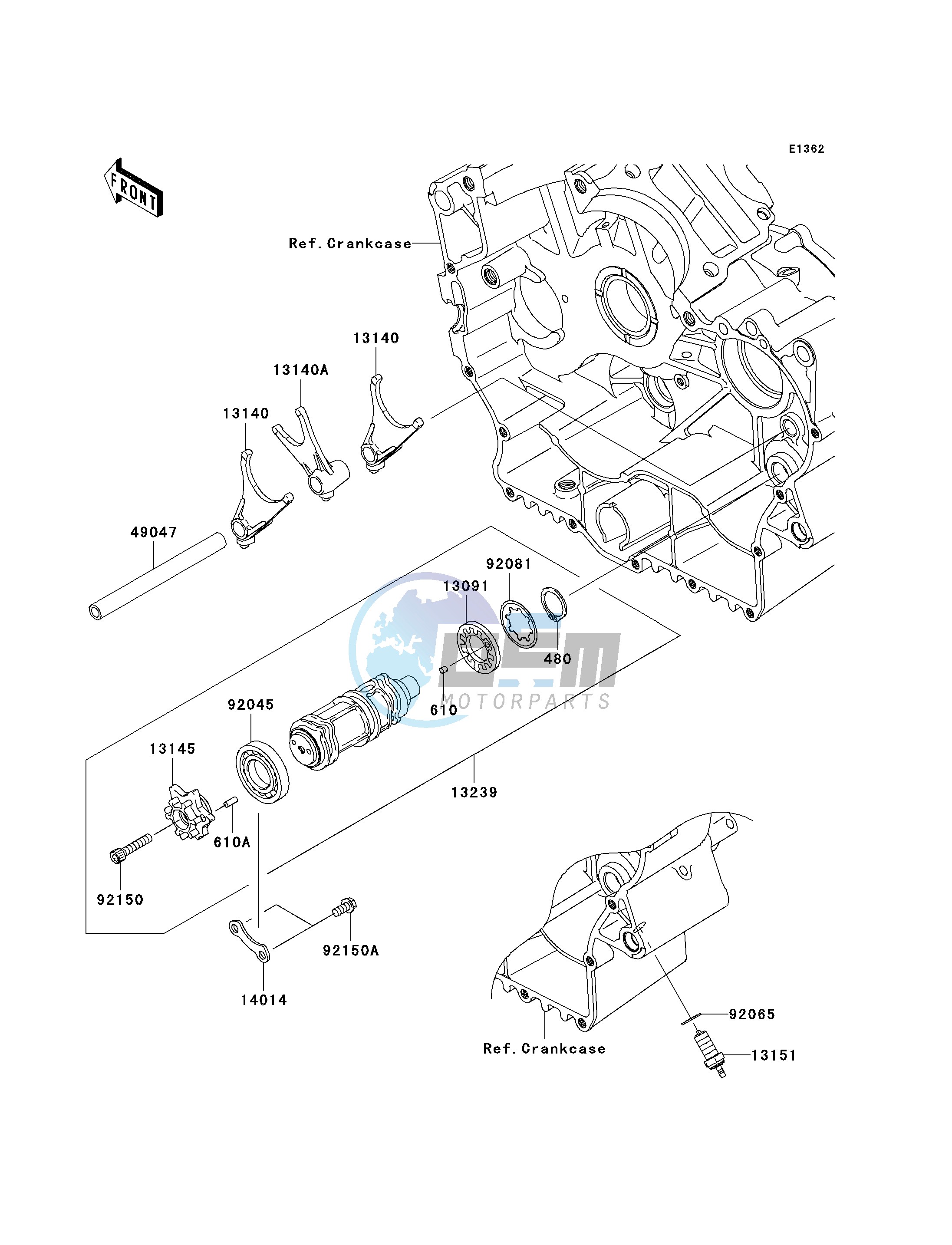 GEAR CHANGE DRUM_SHIFT FORK-- S- -