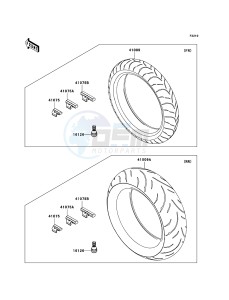 NINJA ZX-10R ZX1000D7F FR GB XX (EU ME A(FRICA) drawing Tires