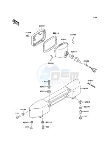 KLF300 4x4 KLF300C6F EU GB drawing Headlight(s)