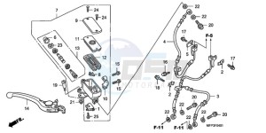 CB1300A9 Europe Direct - (ED / ABS MME TWO) drawing FR. BRAKE MASTER CYLINDER (CB1300A/CB1300SA)