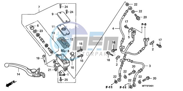 FR. BRAKE MASTER CYLINDER (CB1300A/CB1300SA)