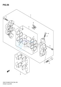 GSX-R1000 (E3-E28) drawing FRONT CALIPER (MODEL K3)