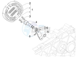 Fly 50 4T 2V 25-30Km/h drawing Rear brake - Brake jaw