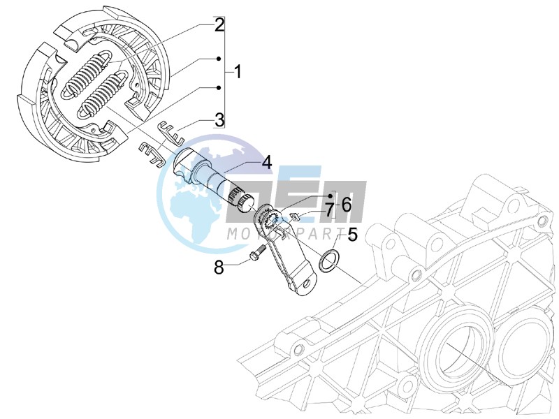 Rear brake - Brake jaw