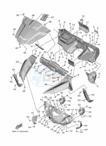 YXE850EN YXE85WPAK (B8K5) drawing FRONT FENDER