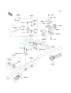 KX 85 A [KX85 MONSTER ENERGY] (A6F - A9FA) A9FA drawing HANDLEBAR