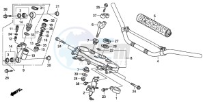 CRF450X drawing HANDLE PIPE/TOP BRIDGE (CRF450X8)