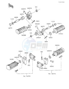 KZ 700 A (A1) drawing FOOTRESTS