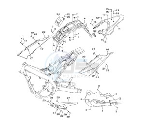 XT X BRA 125 drawing REAR BODY