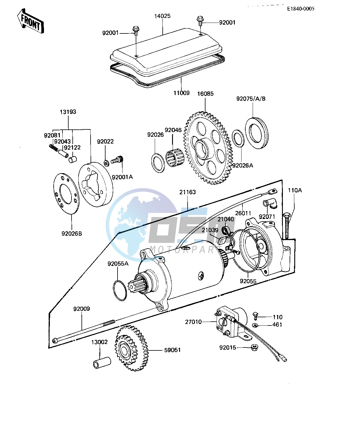 STARTER MOTOR_STARTER CLUTCH -- KZ1000-K1- -