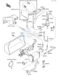 VN 1500 B [VULCAN 88 SE] (B1-B3) [VULCAN 88 SE] drawing FUEL EVAPORATIVE SYSTEM