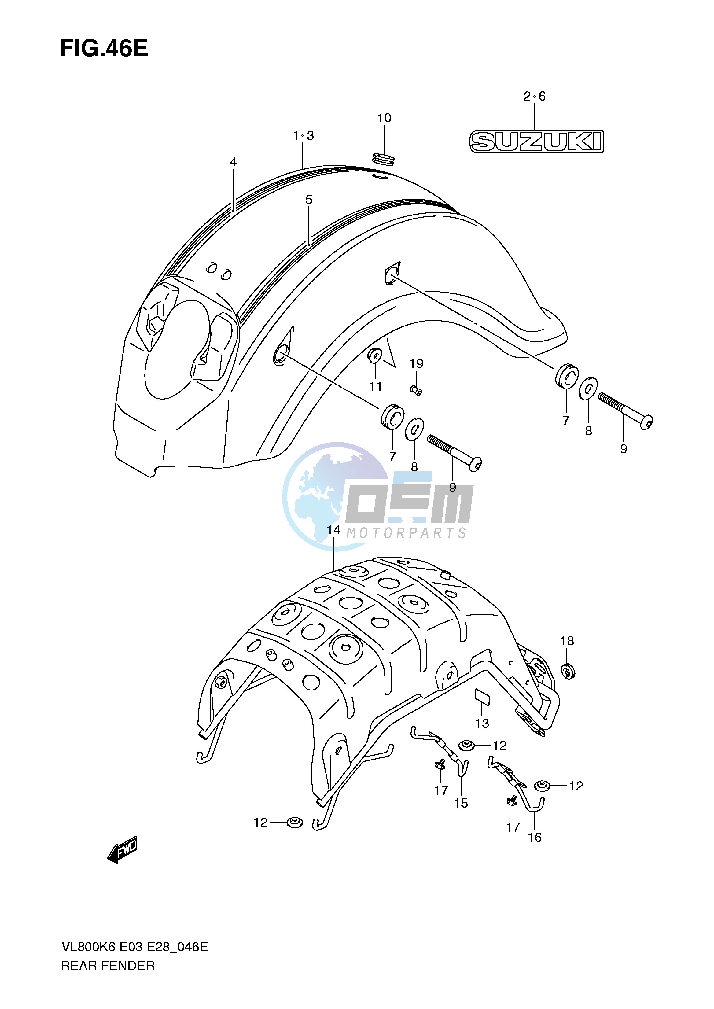 REAR FENDER (MODEL K9)