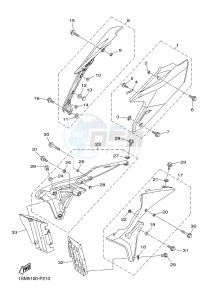 YZ250FX (B29C B29D B29E B29E B29F) drawing SIDE COVER