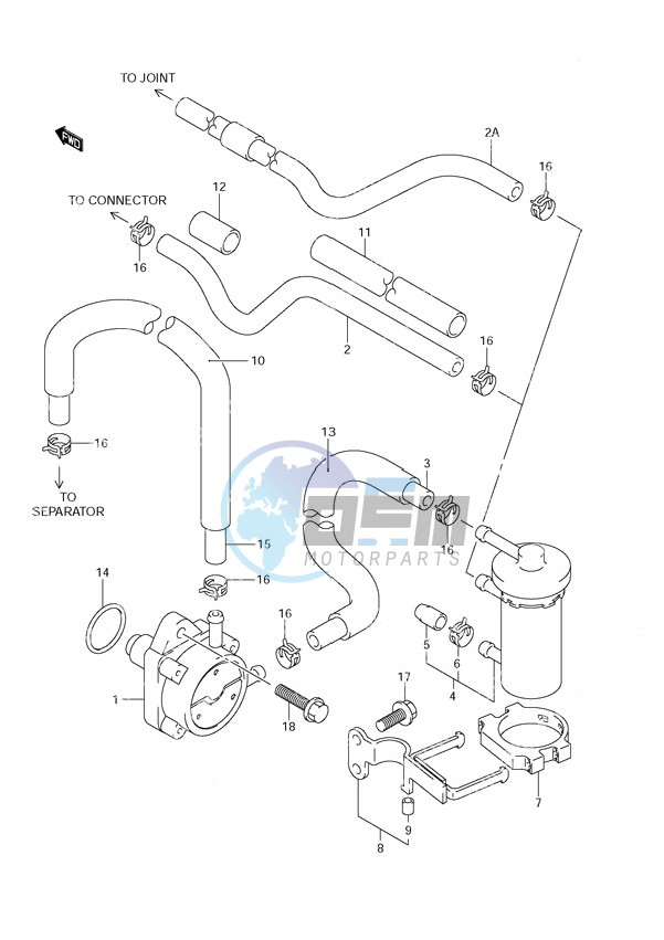 Fuel Pump DF 140T (S/N 682149 & Newer) DF 140Z (S/N 680234 & Newer)