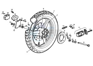 GPR R - 50 cc drawing REAR WHEEL