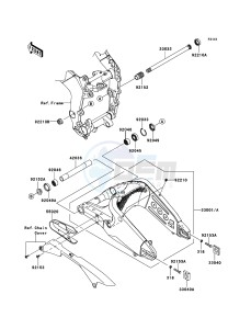 NINJA_ZX-6R ZX600RCF FR GB XX (EU ME A(FRICA) drawing Swingarm