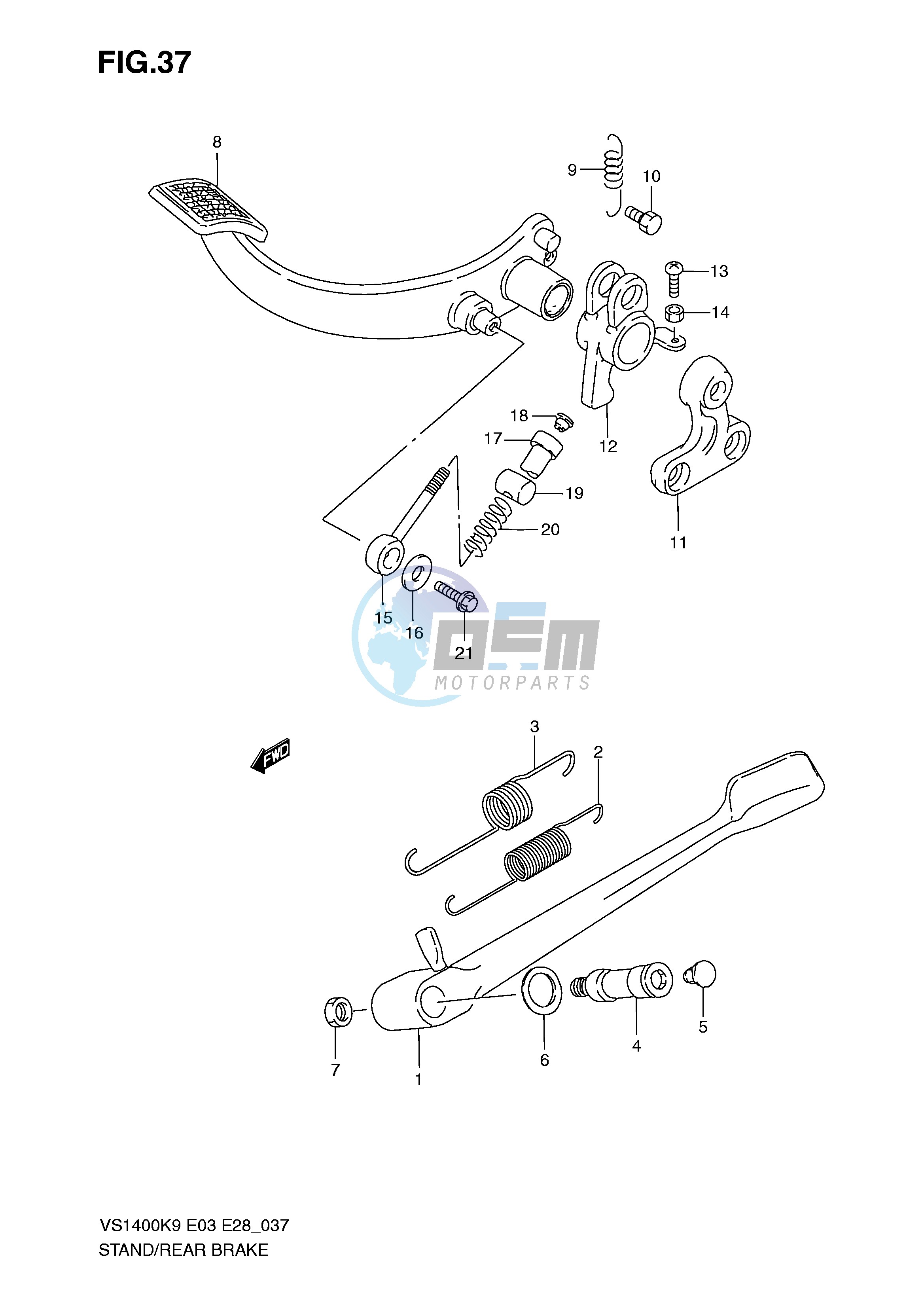 STAND - REAR BRAKE