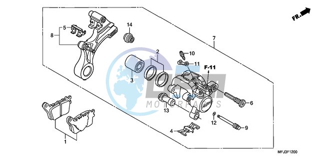 REAR BRAKE CALIPER (CBR600RR)