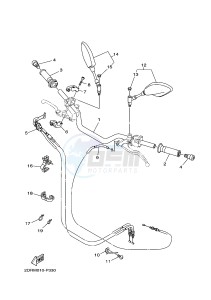 MT09A MT-09 ABS 900 (2DRR) drawing STEERING HANDLE & CABLE