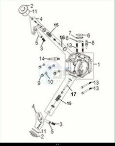 SYMPHONY 50 (XF05W1-IT) (E5) (M1) drawing CYLINDER HEAD