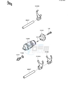 KL 600 B [KL600] (B1-B2) [KL600] drawing GEAR CHANGE DRUM & FORKS