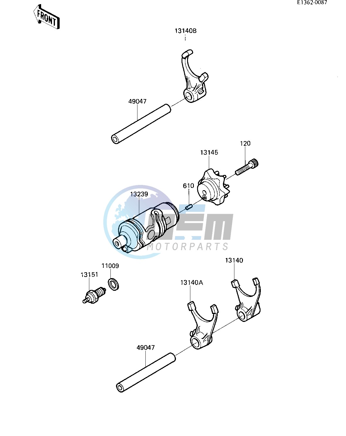 GEAR CHANGE DRUM & FORKS