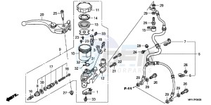 CB1000RB drawing FR. BRAKE MASTER CYLINDER (CB1000R)