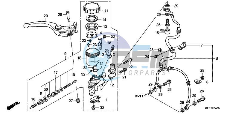 FR. BRAKE MASTER CYLINDER (CB1000R)