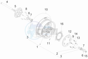 SRV 850 4t 8v e3 drawing Rear Wheel