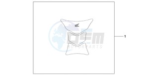 CBR1000RR9 Korea - (KO / MK) drawing TANK PAD