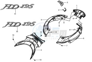 HD 125 DRUM BRAKE drawing COWLING