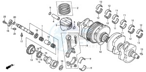 CB1300SA CB1300SUPERBOLD'OR drawing CRANKSHAFT/PISTON