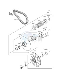 MULE PRO-DX KAF1000EGF EU drawing Driven Converter/Drive Belt