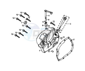 XS125-K drawing CRANKCASE COVER