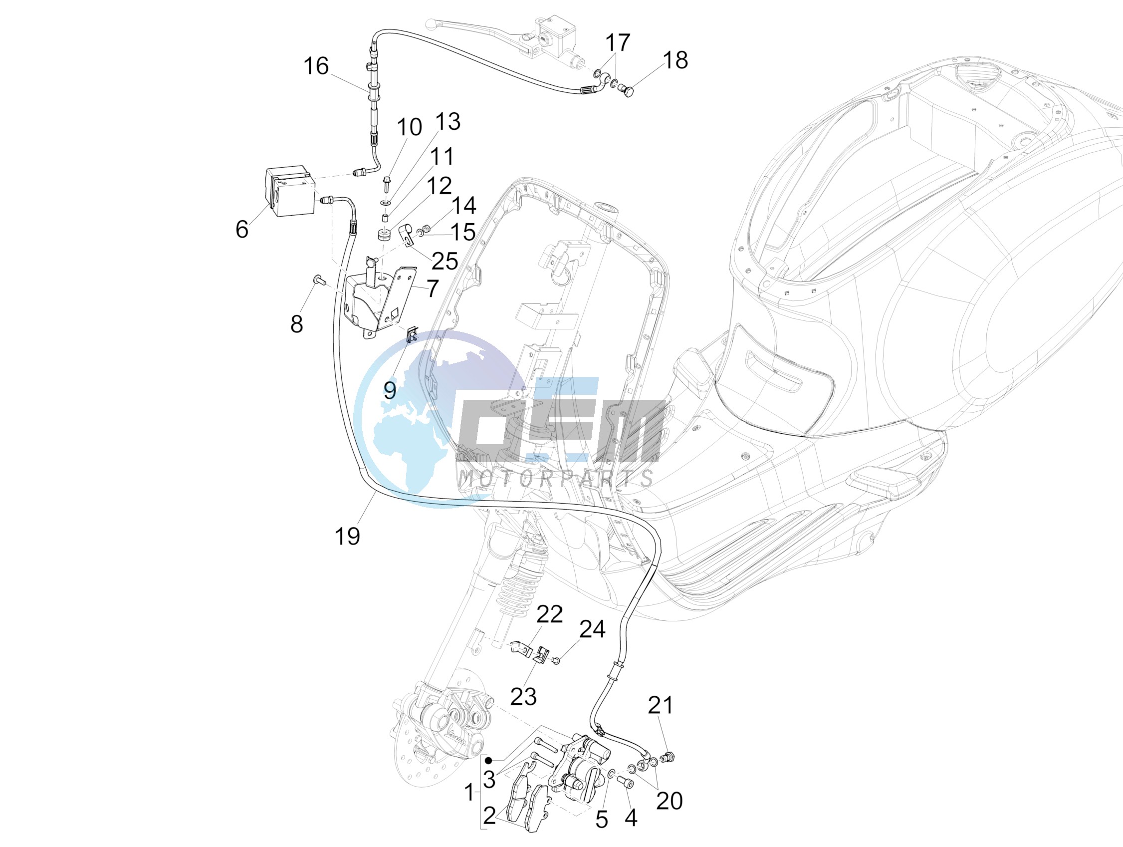 Brakes pipes - Calipers (ABS)