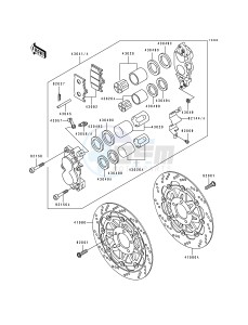 ZX 750 K [NINJA ZX-7R] (K1-K2) [NINJA ZX-7R] drawing FRONT CALIPER