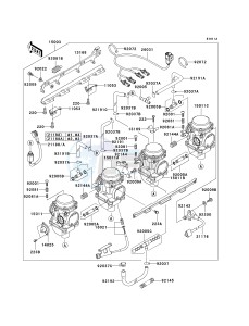 ZR 1200 A [ZRX1200R] (A4-A5) drawing CARBURETOR -- CA- -