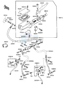 ZX 600 A [NINJA 600] (A3) [NINJA 600] drawing FRONT MASTER CYLINDER