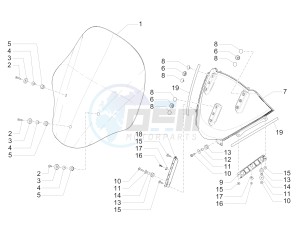 MP3 500 Sport Business ABS (NAFTA) drawing Windshield - Glass