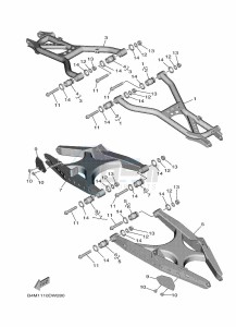 YXE1000EW YX10ERPAN (B4MF drawing REAR ARM